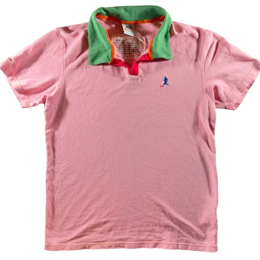 300 | Nike DISKI Polo Shirt Mens Large Limited Issue Colorblock Pink